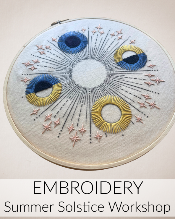 Summer Solstice Embroidery // 1 Day // June 20