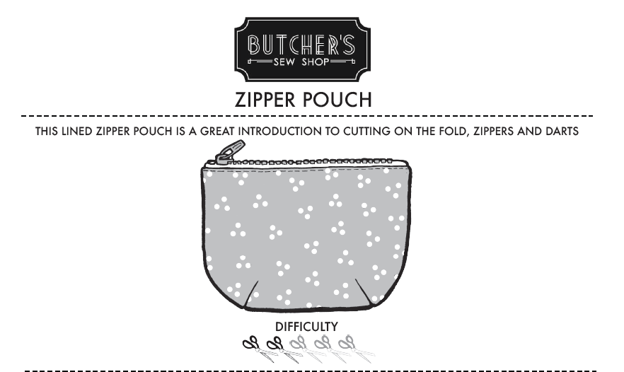 Butcher's Zipper Pouch PDF Pattern